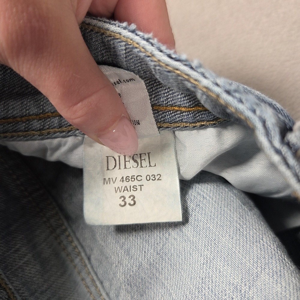 VTG Diesel Jeans Mens 32x32 Made in Italy Blue Distressed Faded Denim Tag 33 - Picture 7 of 12